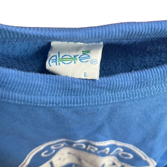 Vintage Colorado Pikes Peak Crewneck Men’s Sz Large Blue / White - Picture 5 of 6